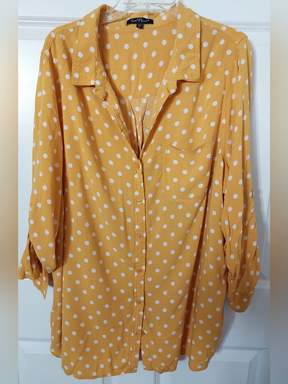 Classy Mustard Polka Dot Button-Down Shirt